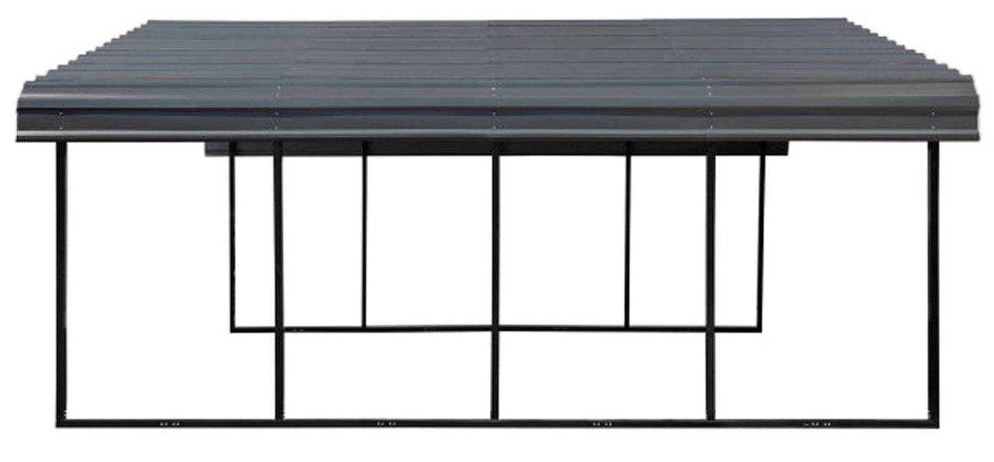 Arrow Carport, 20 ft. x 20 ft. x 7ft. Charcoal 20′ x 20′ x 7′