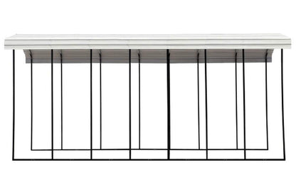 Arrow Carport, 14 ft. x 33 ft. x 14ft. Eggshell 14′ x 33′ x 14′