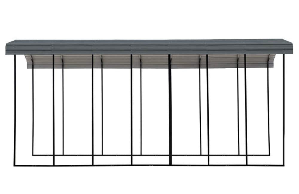 Arrow Carport, 14 ft. x 33 ft. x 14ft. Charcoal 14′ x 33′ x 14′