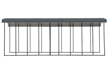 Arrow Carport, 14 ft. x 42 ft. x 14ft. Charcoal 14′ x 42′ x 14′