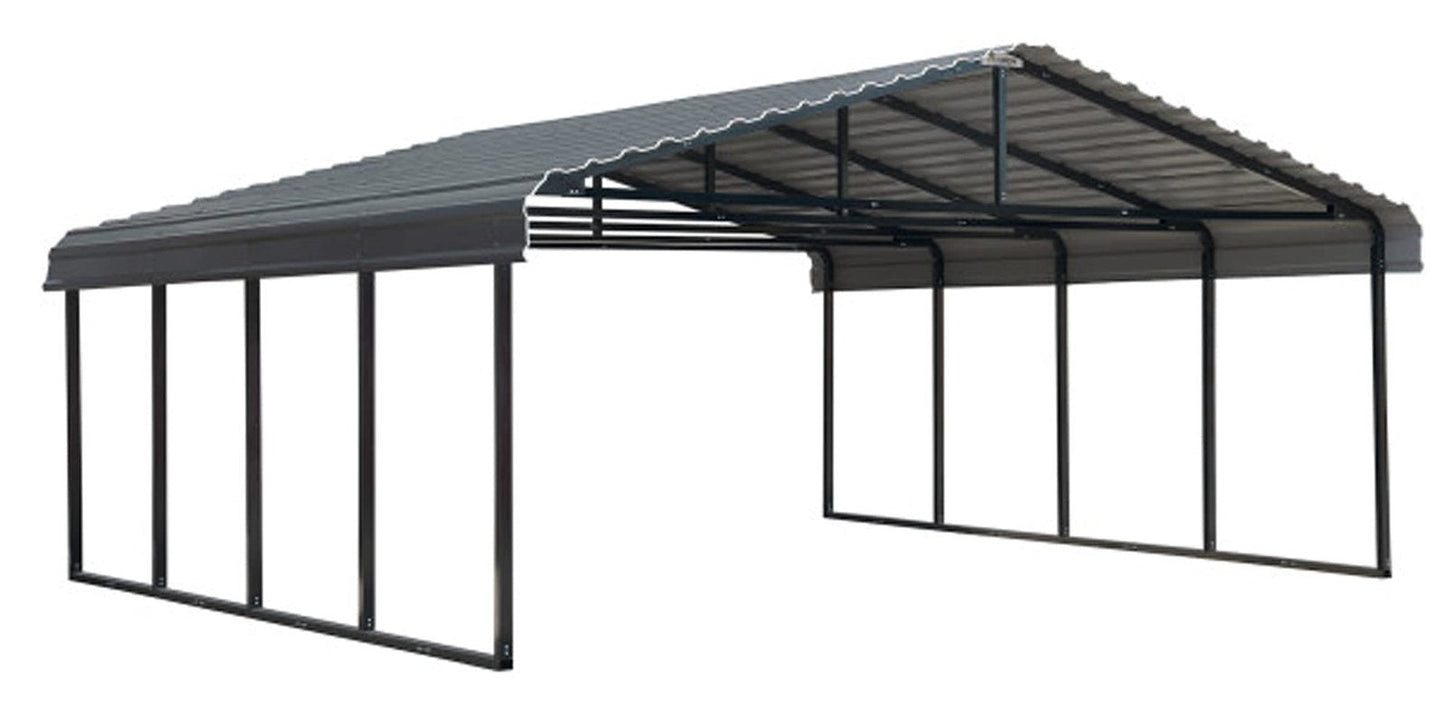 Arrow Carport, 20 ft. x 20 ft. x 7ft. Charcoal 20′ x 20′ x 7′