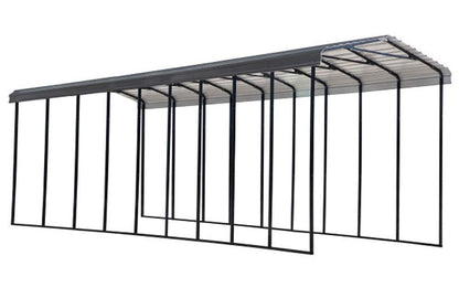 Arrow Carport, 14 ft. x 42 ft. x 14ft. Charcoal 14′ x 42′ x 14′