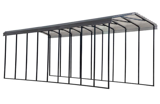 Arrow Carport, 14 ft. x 42 ft. x 14ft. Charcoal 14′ x 42′ x 14′
