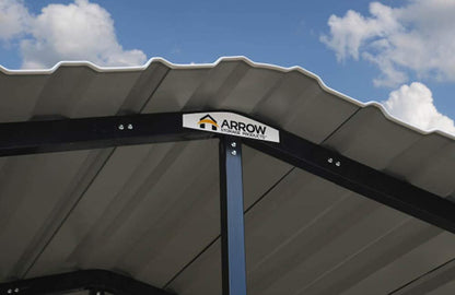 Arrow Carport, 14 ft. x 38 ft. x 14ft. Charcoal 14′ x 38′ x 14′