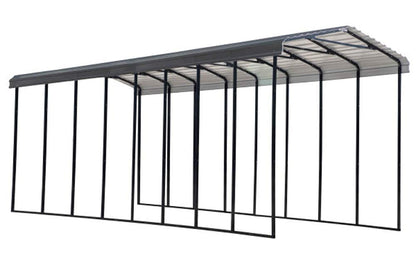Arrow Carport, 14 ft. x 38 ft. x 14ft. Charcoal 14′ x 38′ x 14′