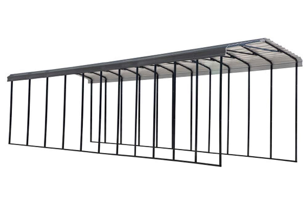 Arrow Carport, 14 ft. x 51 ft. x 14ft. Charcoal 14′ x 51′ x 14′