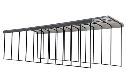 Arrow Carport, 14 ft. x 51 ft. x 14ft. Charcoal 14′ x 51′ x 14′