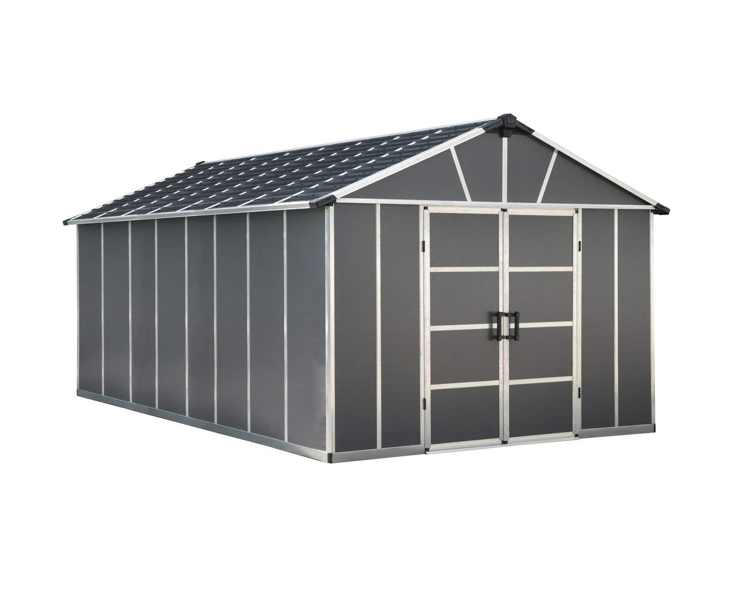 Palram – Canopia | Yukon 11×17 Storage Shed, Gray 11′ x 17′