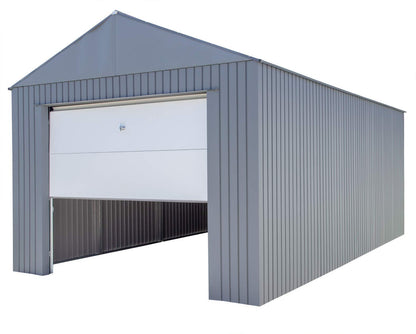 Sojag 12′ x 20′ Everest Galvalume Steel with Extra Tall Walls Garage Storage Building, Charcoal 12′ x 20′