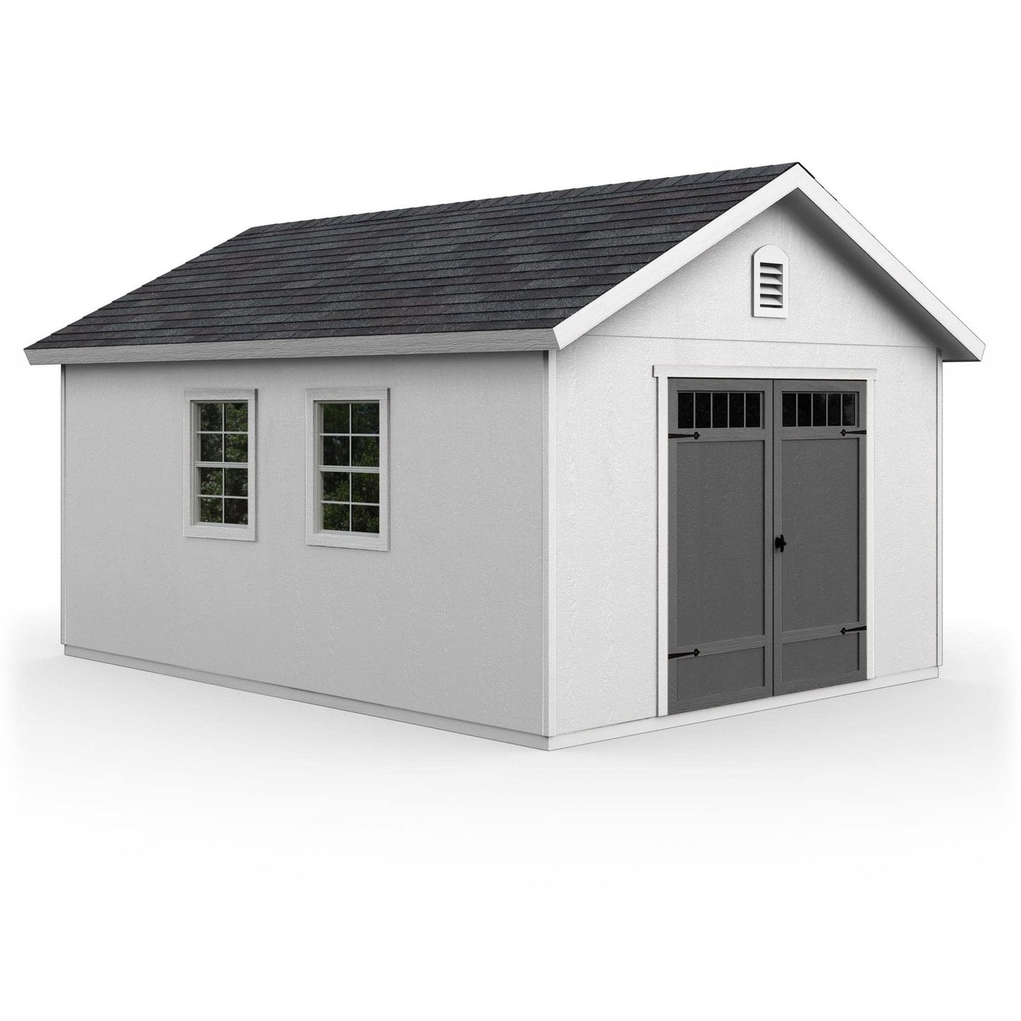 Handy Home Products Scarsdale 12×16 Do-it-Yourself Wooden Storage Shed with Floor Tan