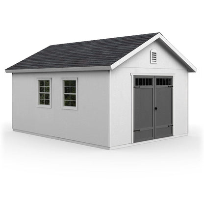 Handy Home Products Scarsdale 12×16 Do-it-Yourself Wooden Storage Shed with Floor Tan