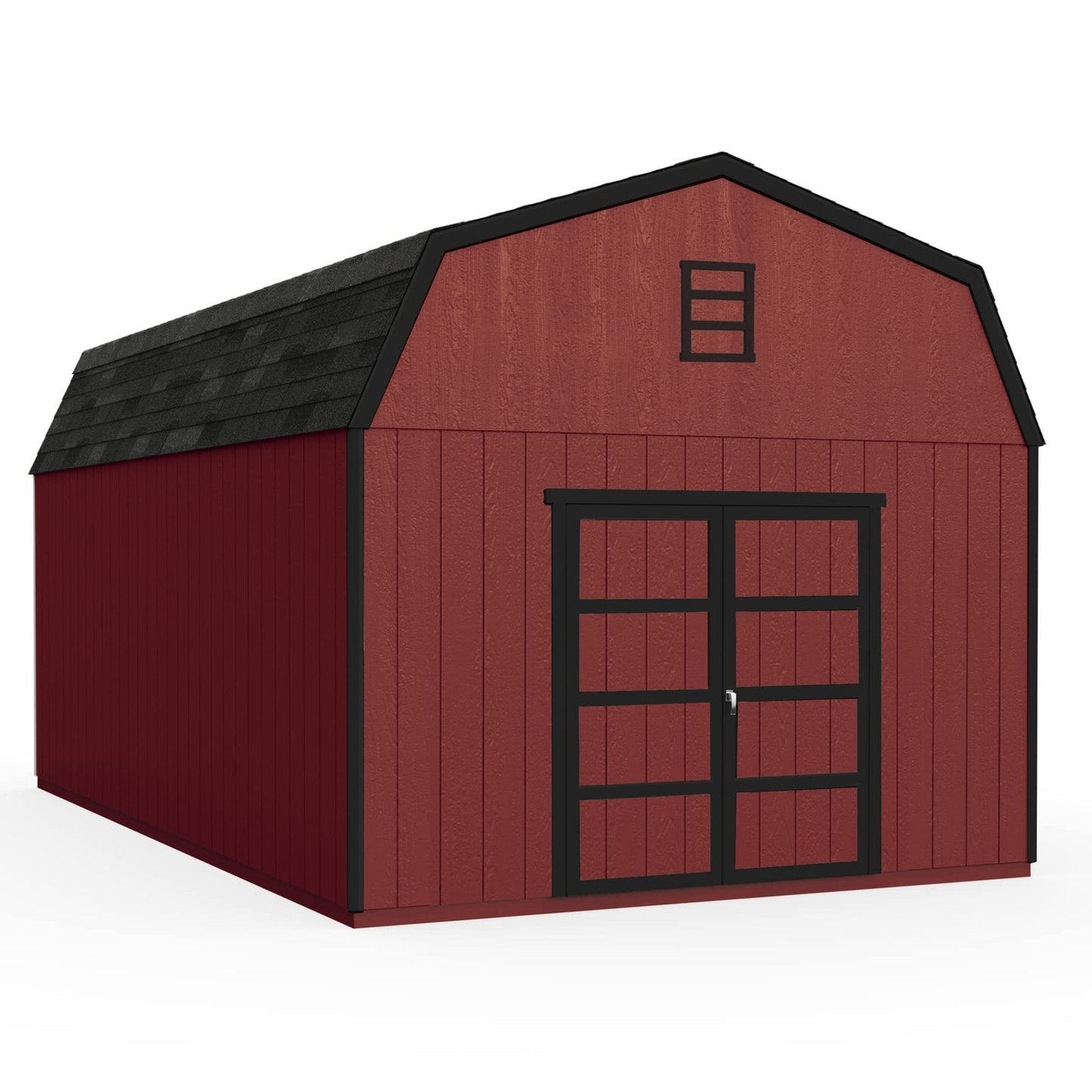 Handy Home Products Hudson 12×20 Do-it-Yourself Wooden Storage Shed Brown Without Floor