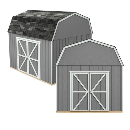 Handy Home Products Hudson 12×20 Do-it-Yourself Wooden Storage Shed Brown Without Floor