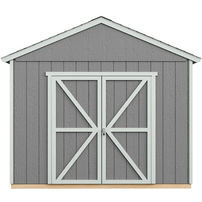 Handy Home Products Rookwood 10×18 Do-It-Yourself Wooden Storage Shed Brown Without Floor