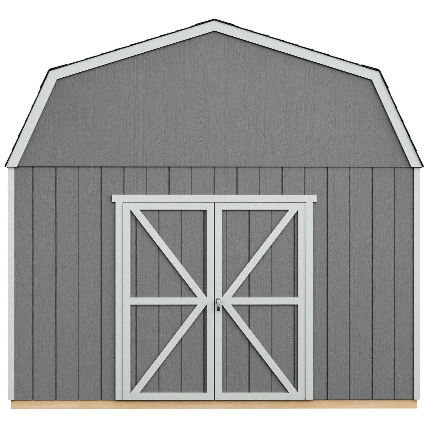 Handy Home Products Hudson 12×20 Do-it-Yourself Wooden Storage Shed Brown Without Floor