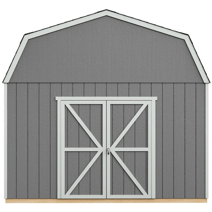 Handy Home Products Hudson 12×20 Do-it-Yourself Wooden Storage Shed Brown Without Floor