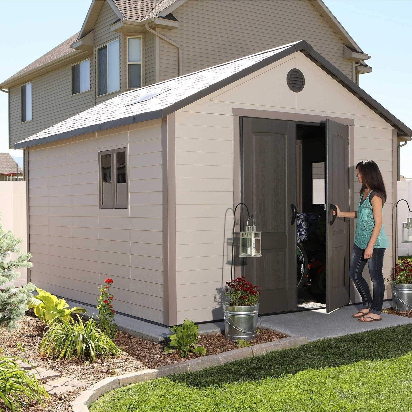 Lifetime 6415 Outdoor Storage Shed, 11 by 13.5 Feet 11 x 13.5 Ft.