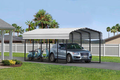 Arrow Carport, 12 ft. x 24 ft. x 9 ft. Eggshell 12′ x 24′ x 9′