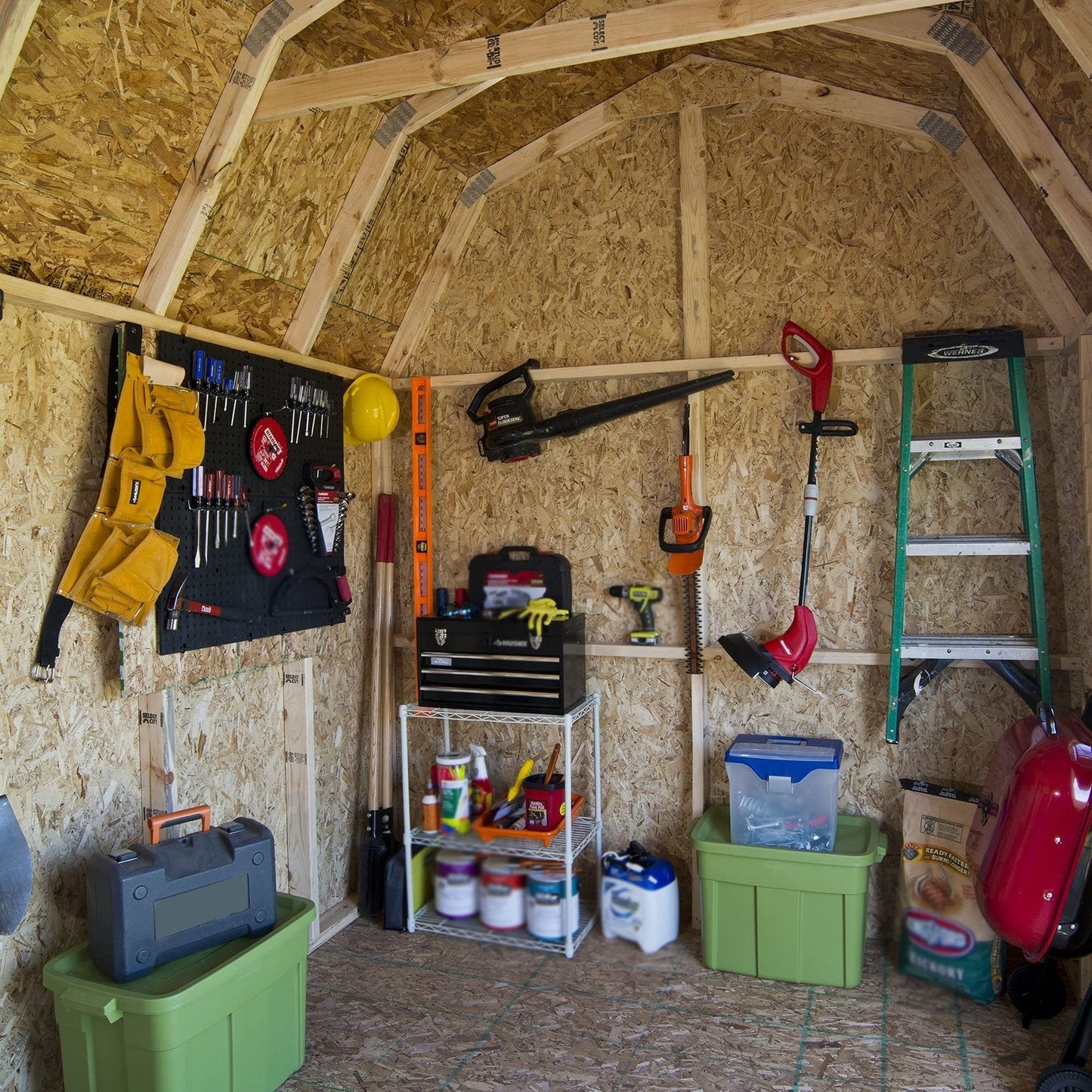 Handy Home Products Hudson 12×20 Do-it-Yourself Wooden Storage Shed with Floor Brown